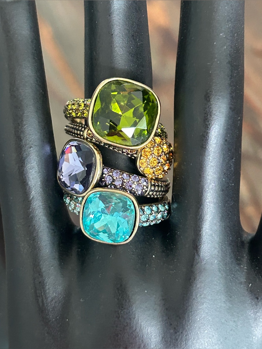 Heidi Daus 4 Stack Ring Set